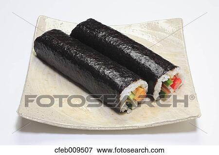 Stock Photo - Korean Rolled Sushi. Fotosearch