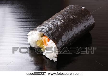 Korean Rolled Sushi View Large Photo Image Stock Photo - Korean Rolled Sushi. Fotosearch