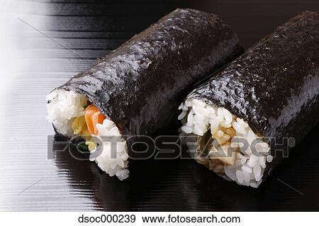 Korean Rolled Sushi View Large Photo Image Stock Photo - Korean Rolled Sushi. Fotosearch