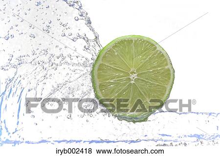 Lime and water splash View Large Photo Image Stock Photo - Lime and water splash. Fotosearch