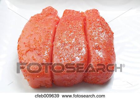 Marinated Pollock Roe View Large Photo Image Stock Photo - Marinated Pollock Roe. Fotosearch