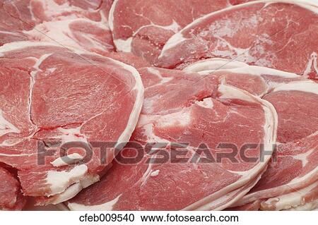 Stock Image - Raw lamb meat. Fotosearch