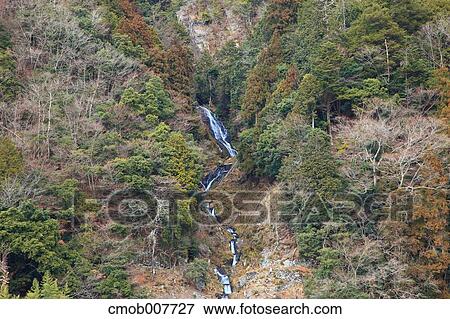 Rennyo Waterfall, Kyoto, Japan View Large Photo Image Stock Photo - Rennyo Waterfall, Kyoto, Japan. Fotosearch