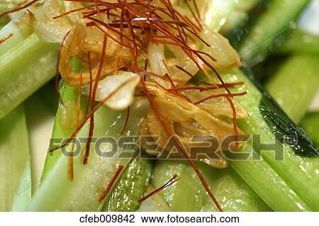 Stir-fried Japanese Mustard Spinach View Large Photo Image Stock Image - Stir-fried Japanese Mustard Spinach. Fotosearch
