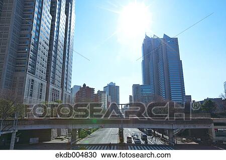Stock Image - Tokyo Cityscape, Tokyo, Japan. Fotosearch
