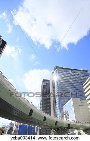 View of Osaka, Japan View Large Photo Image Picture - View of Osaka, Japan. Fotosearch