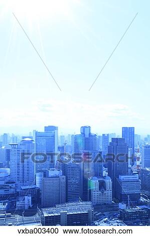 View of Osaka, Japan View Large Photo Image Stock Image - View of Osaka, Japan. Fotosearch