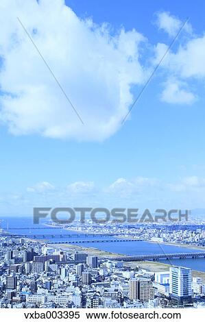 View of Osaka, Japan View Large Photo Image Stock Photography - View of Osaka, Japan. Fotosearch