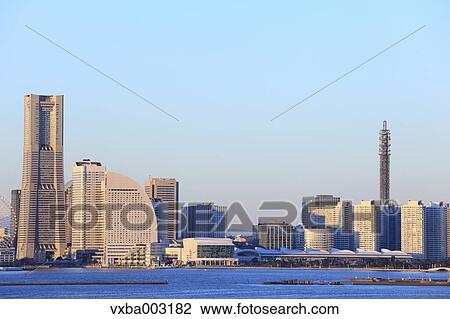 View of Yokohama, Kanagawa Prefecture, Japan View Large Photo Image Stock Image - View of Yokohama, Kanagawa Prefecture, Japan. Fotosearch