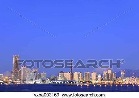 View of Yokohama, Kanagawa Prefecture, Japan View Large Photo Image Stock Photo - View of Yokohama, Kanagawa Prefecture, Japan. Fotosearch