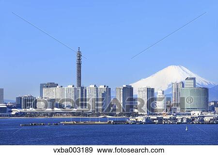View of Yokohama, Kanagawa Prefecture, Japan View Large Photo Image Stock Photo - View of Yokohama, Kanagawa Prefecture, Japan. Fotosearch