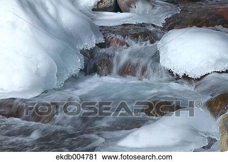 Water stream at Winter View Large Photo Image Stock Image - Water stream at Winter. Fotosearch