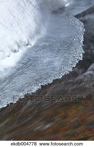 Water stream at Winter View Large Photo Image Stock Photo - Water stream at Winter. Fotosearch