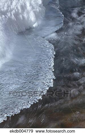 Water stream at Winter View Large Photo Image Stock Photo - Water stream at Winter. Fotosearch