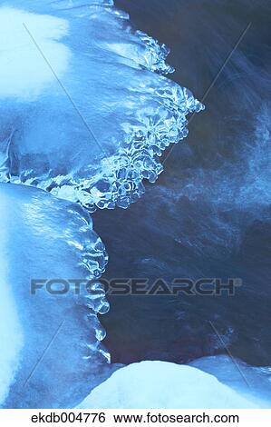 Water stream at Winter View Large Photo Image Stock Photograph - Water stream at Winter. Fotosearch