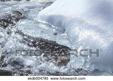 Water stream at Winter View Large Photo Image Stock Photography - Water stream at Winter. Fotosearch