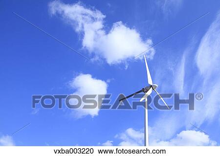Wind turbine and sky View Large Photo Image Stock Image - Wind turbine and sky. Fotosearch