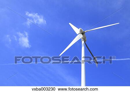 Wind turbine and sky View Large Photo Image Stock Image - Wind turbine and sky. Fotosearch