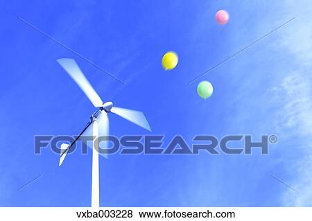 Wind turbine and sky View Large Photo Image Stock Photo - Wind turbine and sky. Fotosearch