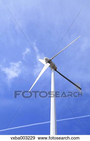 Wind turbine and sky View Large Photo Image Stock Photo - Wind turbine and sky. Fotosearch