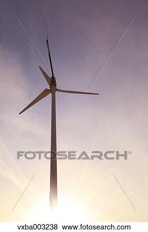 Wind turbine and sky View Large Photo Image Stock Photo - Wind turbine and sky. Fotosearch