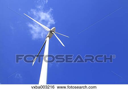 Wind turbine and sky View Large Photo Image Stock Photograph - Wind turbine and sky. Fotosearch