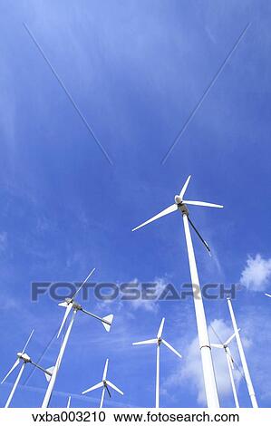 Wind turbines and sky View Large Photo Image Stock Image - Wind turbines and sky. Fotosearch