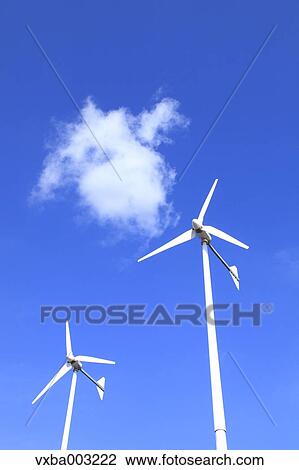 Wind turbines and sky View Large Photo Image Stock Image - Wind turbines and sky. Fotosearch