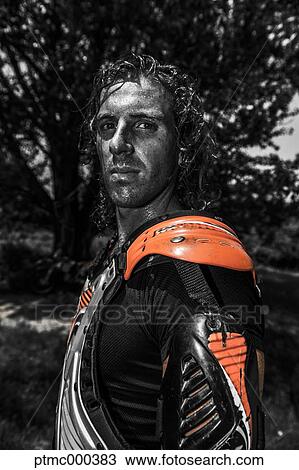 Stock Image - Close up of Protective Gear for Enduro Bike Riding. Fotosearch