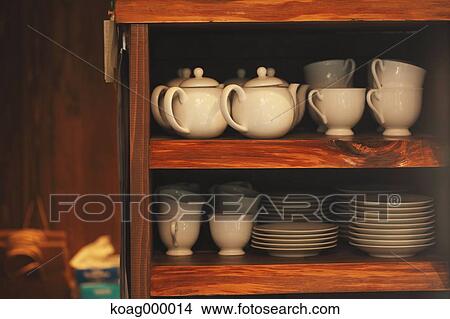 Picture - Cupboard in a cafe. Fotosearch