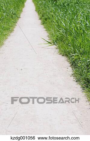 Stock Photograph - Dirt road and grass. Fotosearch