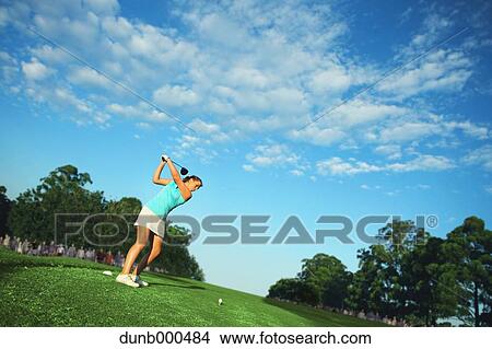 Female Golfer Teeing Off View Large Photo Image Picture - Female Golfer Teeing Off. Fotosearch