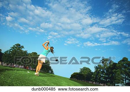 Female Golfer Teeing Off View Large Photo Image Stock Photography - Female Golfer Teeing Off. Fotosearch