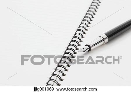 Stock Photo - Fountain pen and notebook . Fotosearch