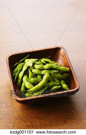 Stock Photo - Green soybeans. Fotosearch