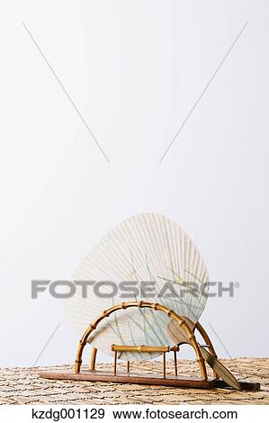 Stock Photo - Japanese style paper fan. Fotosearch