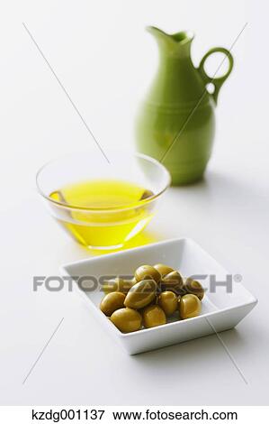 Olive oil and olives View Large Photo Image Stock Photo - Olive oil and olives. Fotosearch