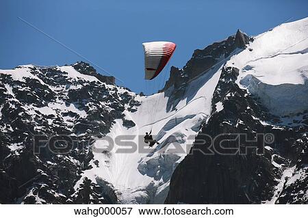 Paraglider Flying View Large Photo Image Stock Photo - Paraglider Flying. Fotosearch