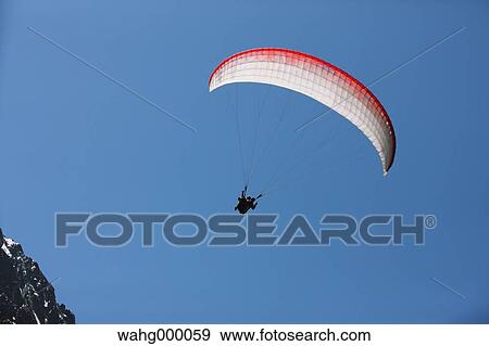 Paraglider Flying View Large Photo Image Stock Photo - Paraglider Flying. Fotosearch