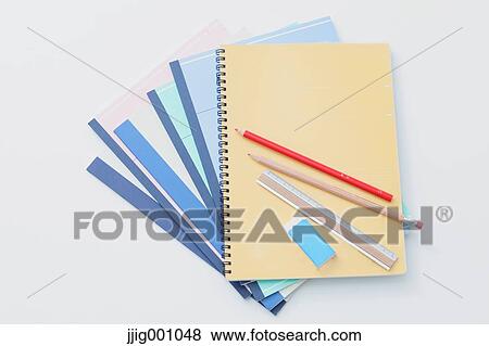 Pencils and notebooks View Large Photo Image Stock Photo - Pencils and notebooks. Fotosearch