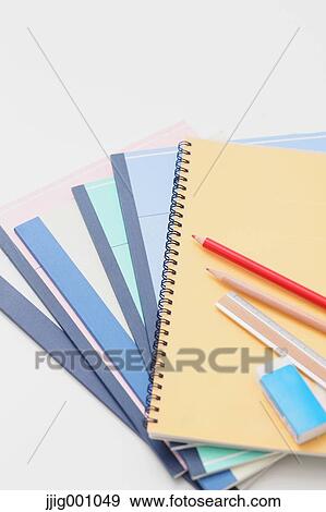 Stock Photo - Pencils and notebooks. Fotosearch