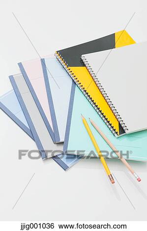Pencils and notebooks View Large Photo Image Stock Photograph - Pencils and notebooks. Fotosearch