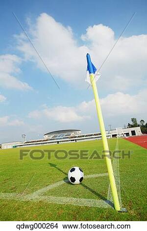 Soccer ball on soccer field View Large Photo Image Picture - Soccer ball on soccer field. Fotosearch