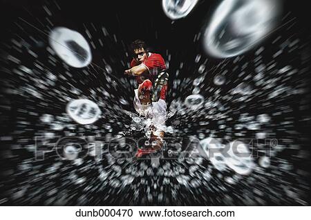 Soccer Player Kicking The Ball In Mid-Air View Large Photo Image Stock Image - Soccer Player Kicking The Ball In Mid-Air. Fotosearch
