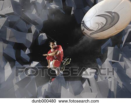 Soccer Player Kicking The Ball View Large Photo Image Stock Image - Soccer Player Kicking The Ball. Fotosearch