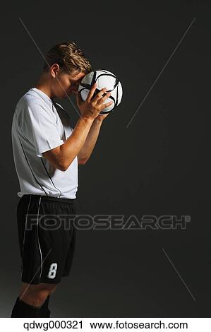 Soccer Player Standing With Ball View Large Photo Image Stock Image - Soccer Player Standing With Ball. Fotosearch