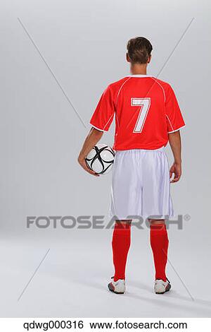 Soccer Player Standing With Ball View Large Photo Image Stock Photograph - Soccer Player Standing With Ball. Fotosearch