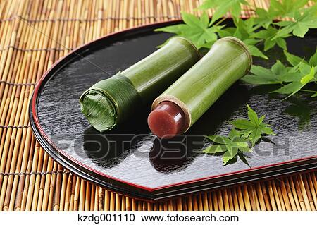 Stock Image - Soft Adzuki Bean Jelly. Fotosearch