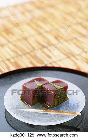 Stock Photography - Soft Adzuki Bean Jelly. Fotosearch