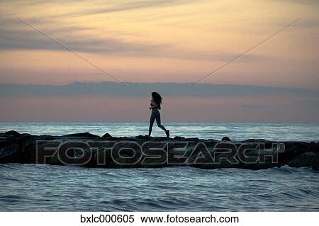 Young Girl Running On A Pier View Large Photo Image Stock Photography - Young Girl Running On A Pier. Fotosearch